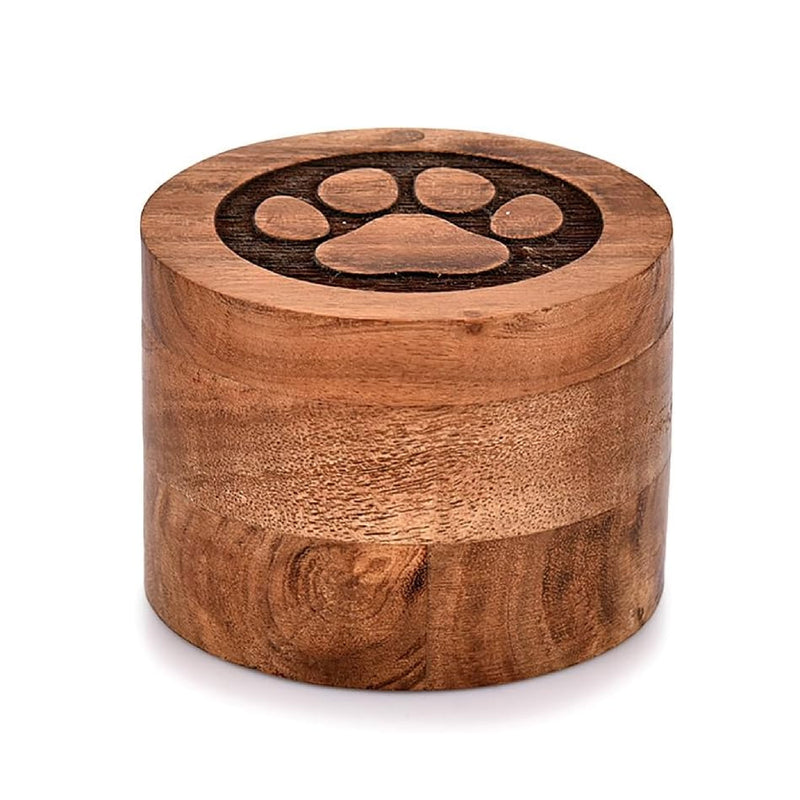 Dog Paw Wood Pet Urns